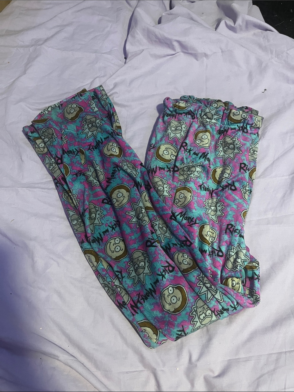 Soft Printed Women’s Pajama Pants in Purple and Blue